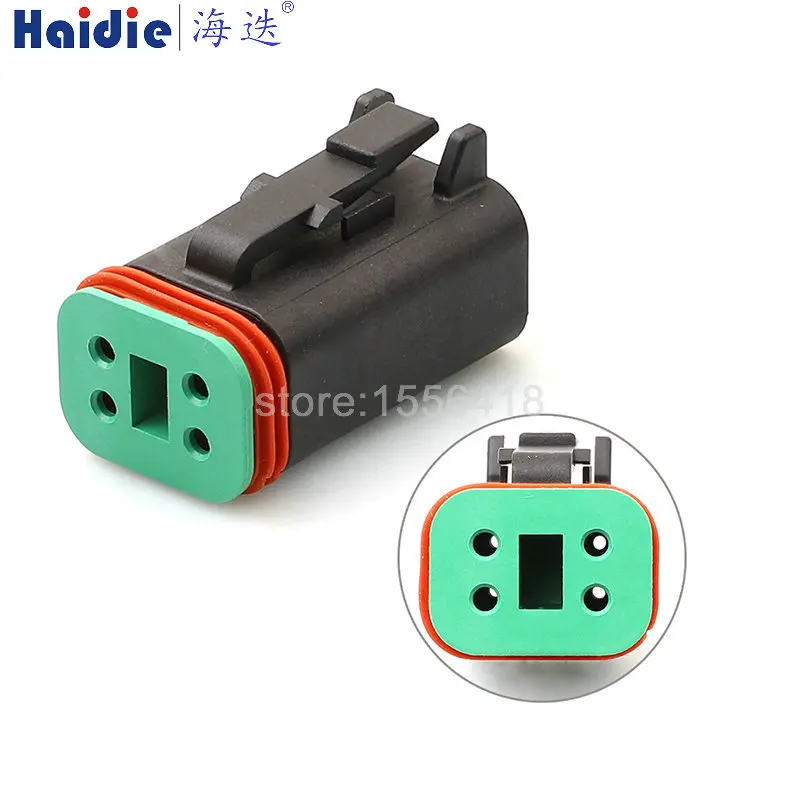 1-20 sets 4pin cable wire harness connector housing plug connector DT06-4S-E004/AT06-4S-BLK