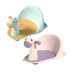 Cartoon Animal Toddlers Bath Seat and Suction Cups,Sit up Bathing Infants Bath Tub Chair for Boys Girls Kids Shower Accessories