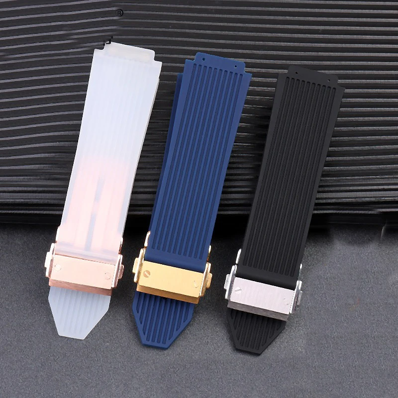 Watchband for HUBLOT BIG BANG High Quality Silicone 26*19mm Waterproof Men's Watch Strap Chain Watch Rubber Bracelet Wristband