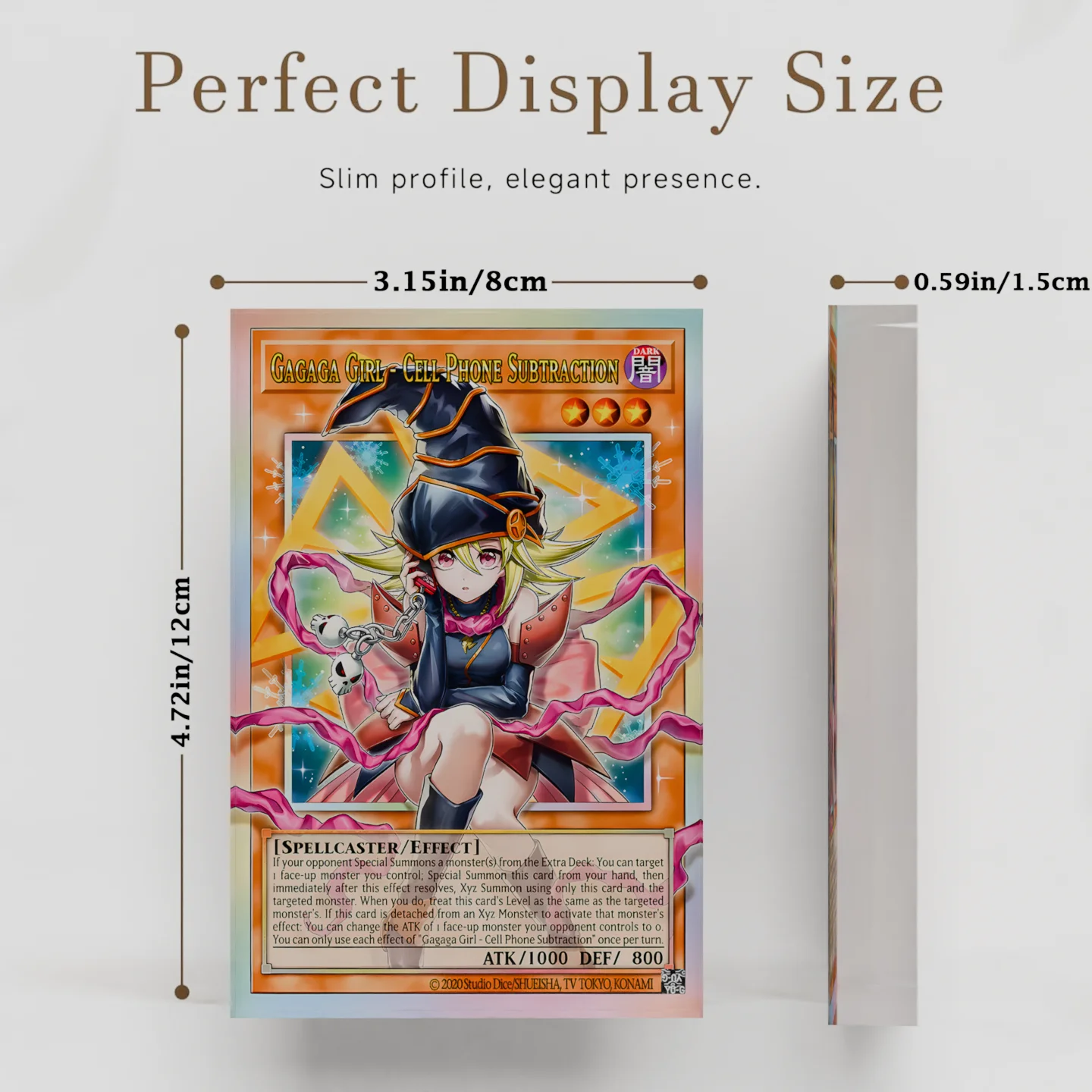 Yu-Gi-Oh YGO Gagaga Girl Clear Acrylic Block Anime Goods Desktop Ornament Anime Desk Decor Collection Gift