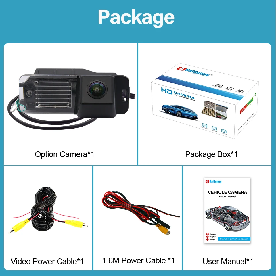 HaiSunny 170° 1080P HD Night Vision Vehicle Rear View Reverse Camera For VW Volkswagen Polo 6R Golf 6 Passat CC MK6 Magotan Bora