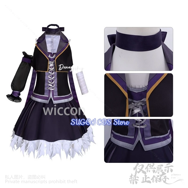 Костюмы виртуального YouTuber с цветком V3, короткое мини-платье для вечеринки, фиолетовая Лолита для девочек и женщин, Хэллоуин, Рождественская вечеринка по индивидуальному заказу