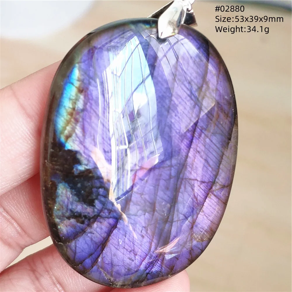 Natural Blue Labradorite Pendant Women Men Water Drop Purple Light Labradorite Necklace Jewelry AAAAAA