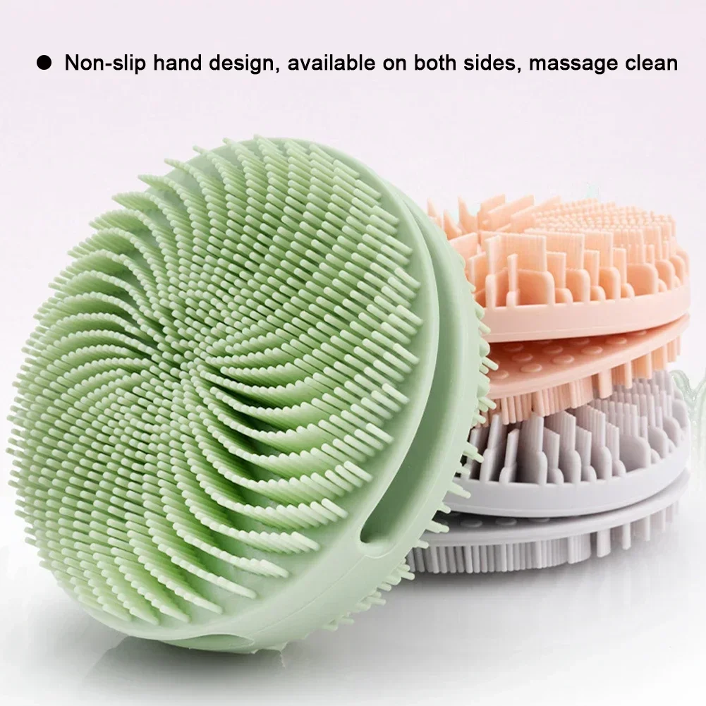 Dual-Sided Design 2-in-1 Silicone Body Scrubber Body Buffer Scrubber for Sensitive Skin Body Shower Scrubber Exfoliating Brush