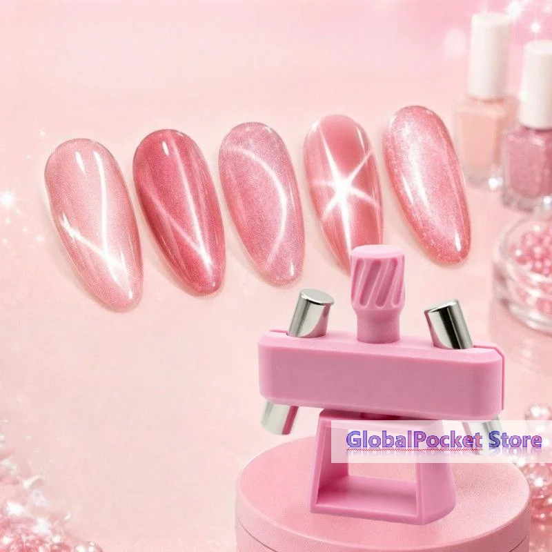 1Pcs 2026 New Top Selling Cats Eye Gyroscope Cats Eye Glass Bead Nail Art Tool White Creative Powerful Magnet Nail Supplies