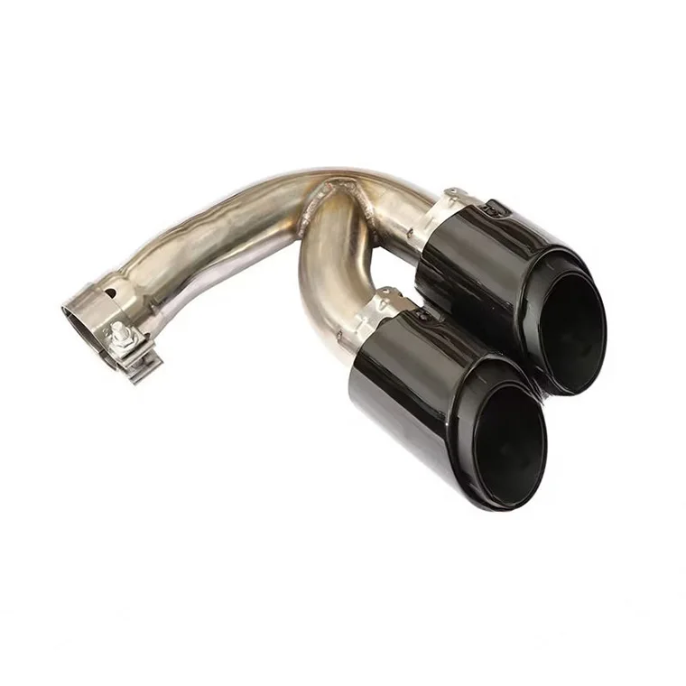 

Custom Stainless Steel Dual Outlet Triple Wall Exhaust Tail Pipe Polished Finish Perfect Fitment for 2024 Porsche Cayenne