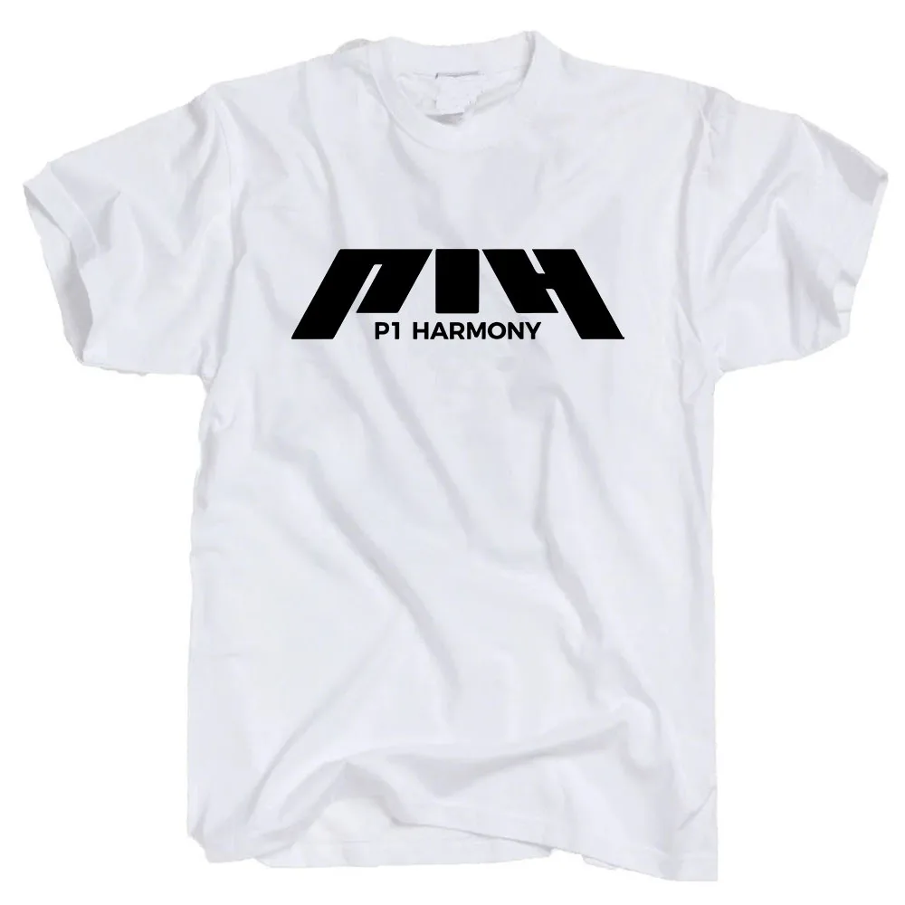 

P1Harmony корейская футболка с группой для мальчиков, летние хлопковые футболки с короткими рукавами, повседневная модная уличная одежда унисекс, футболки с графическим принтом