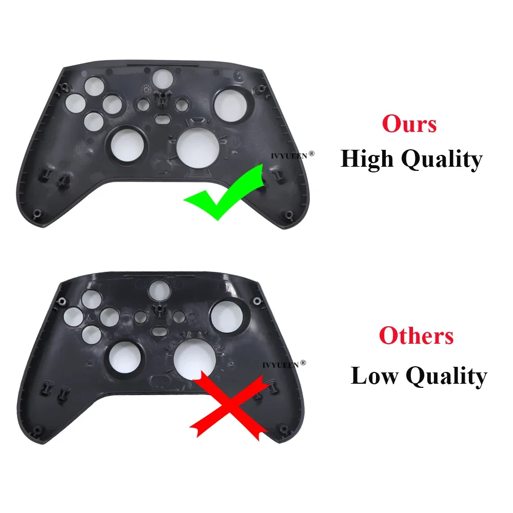 IVYUEEN 100% High Quality for Xbox Series X S Controller Housing Shell Faceplate Front Back Case Handle Grip Cover Side Rails