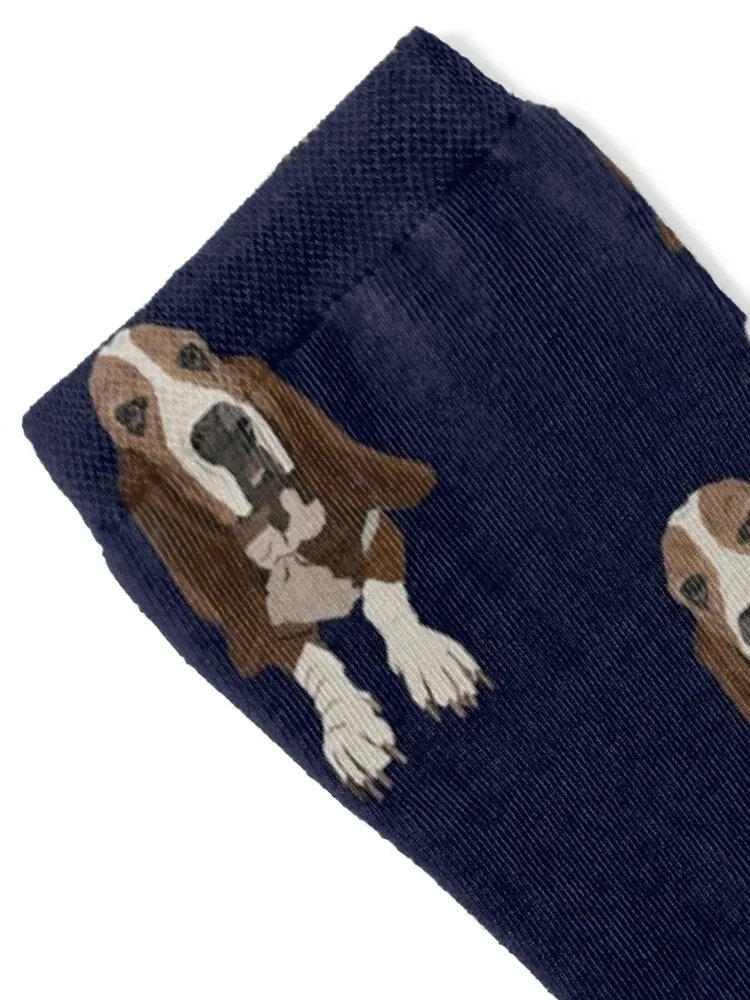 Basset Hound Vector Art Socks Running hip hop Socks Girl Men's