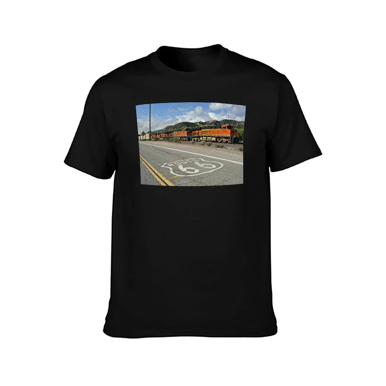BNSF # 7805 at Cajon Pass T-Shirt men t shirt cotton 100% T-Shirt