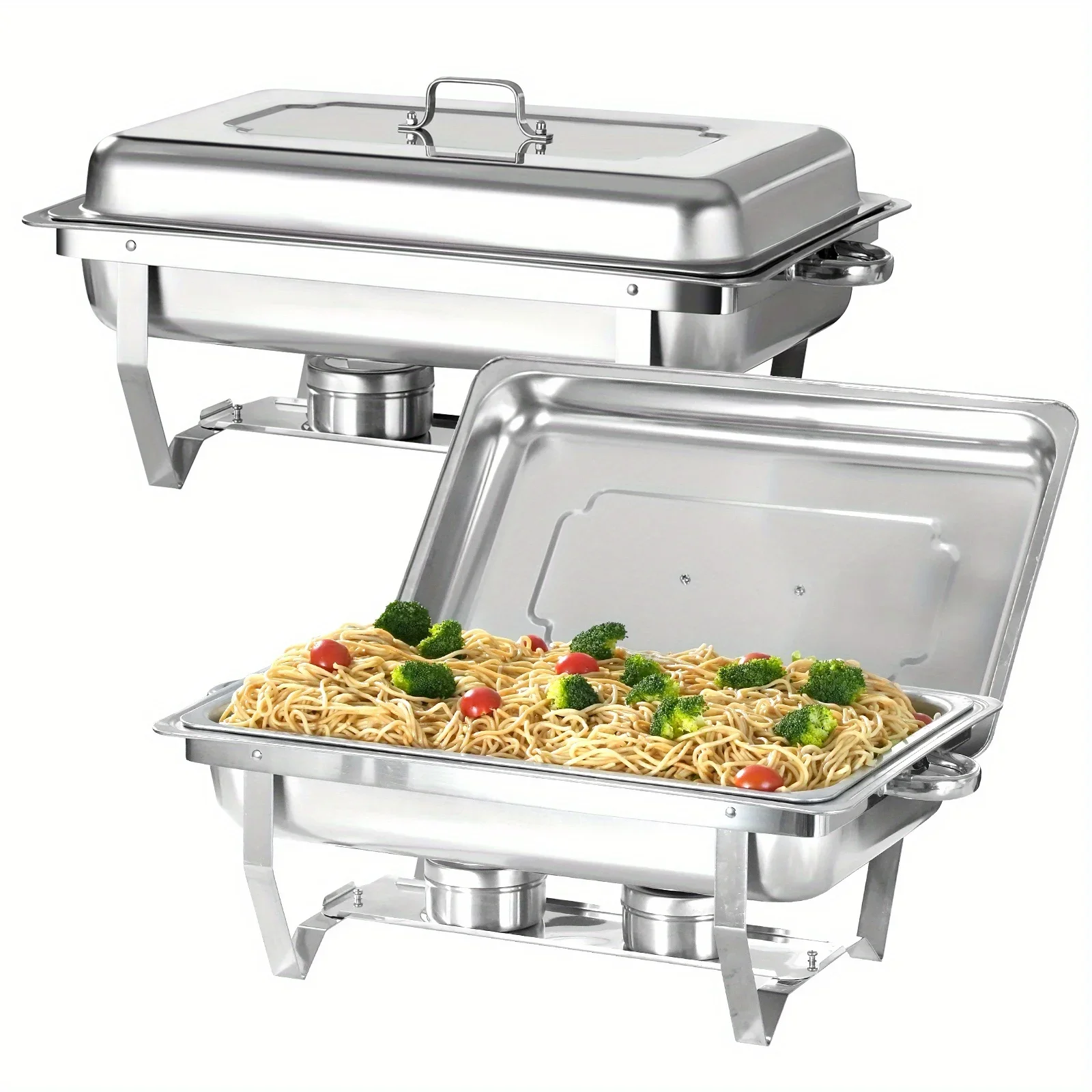 2/4/6/8PCS 8Qt Chafing Dishes Buffet Sets Rectangular Stainless Steel Catering Chafer Food Warmer Banquet Party  Supplies