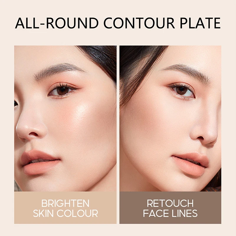 Evidenzia Contouring Powder Palette Face Shadow Contouring Powder Makeup Palette con pennello Face Bronzer Color Correcti 6 colori