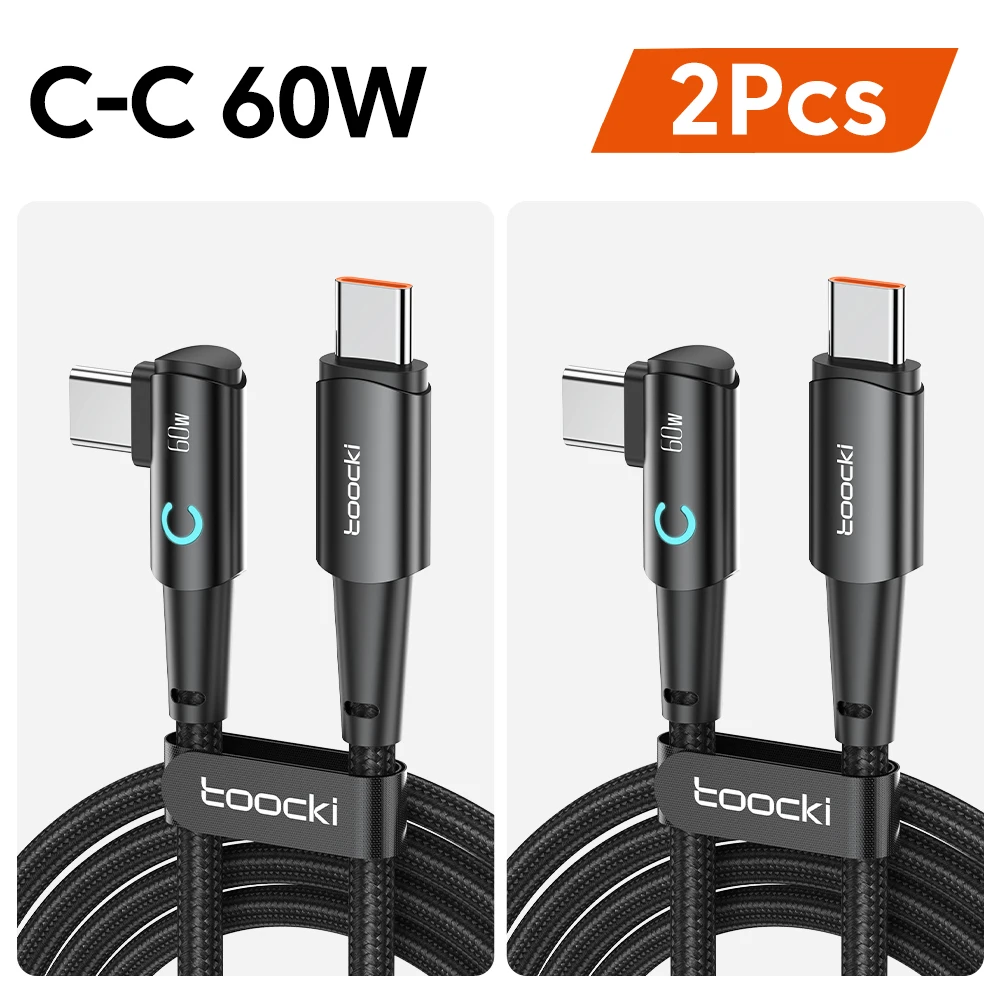 Toocki 100w usb c zu usb c kabel 90 grad für ipad macbook pro xiaomi samsung huawei schnell ladetyp c datums kabel
