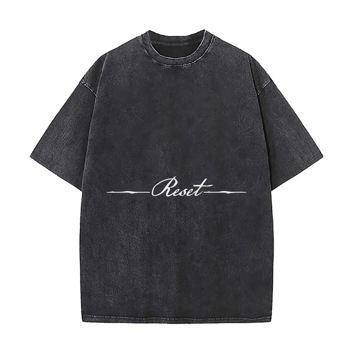 Oversized Vintage Reset Graphic Distressed Vintage Oversized Streetwear Tops for Coffee Dates
