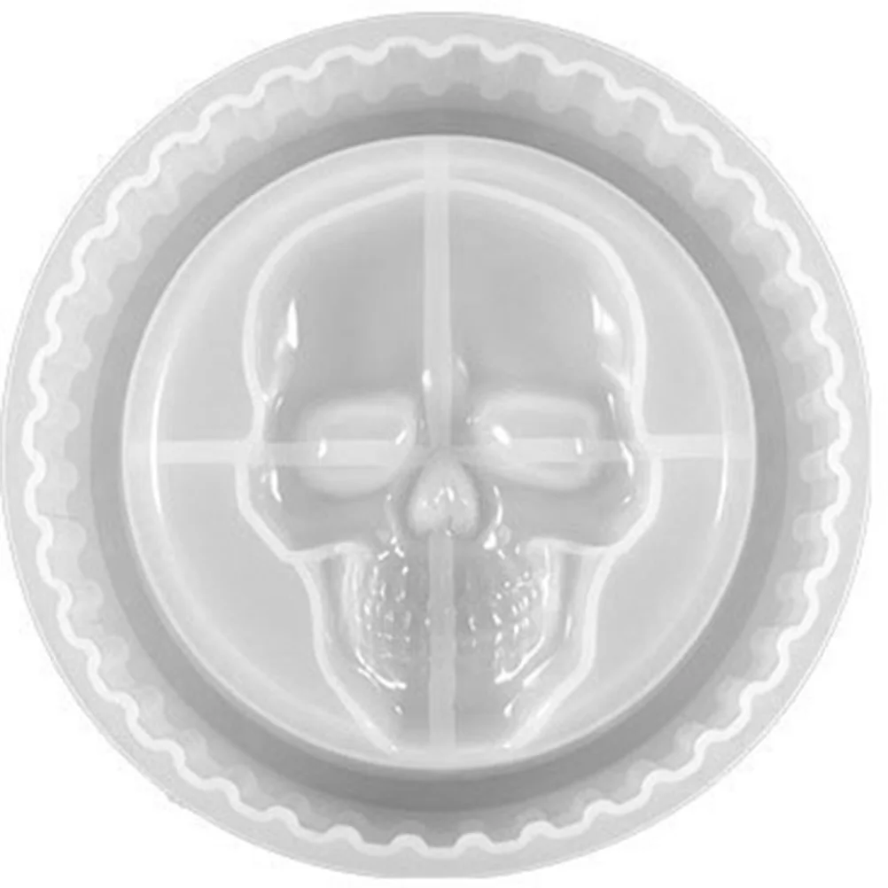 Halloween Skull Head Silicone Mold Flexible Ashtray Mold for Epoxy Resin DIY Crafts Handmade Supplies Silicone Molds for Resin