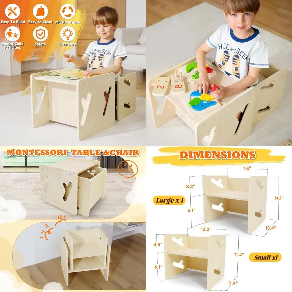 

Детский стол и стулья из массива дерева, мебель для прикорма