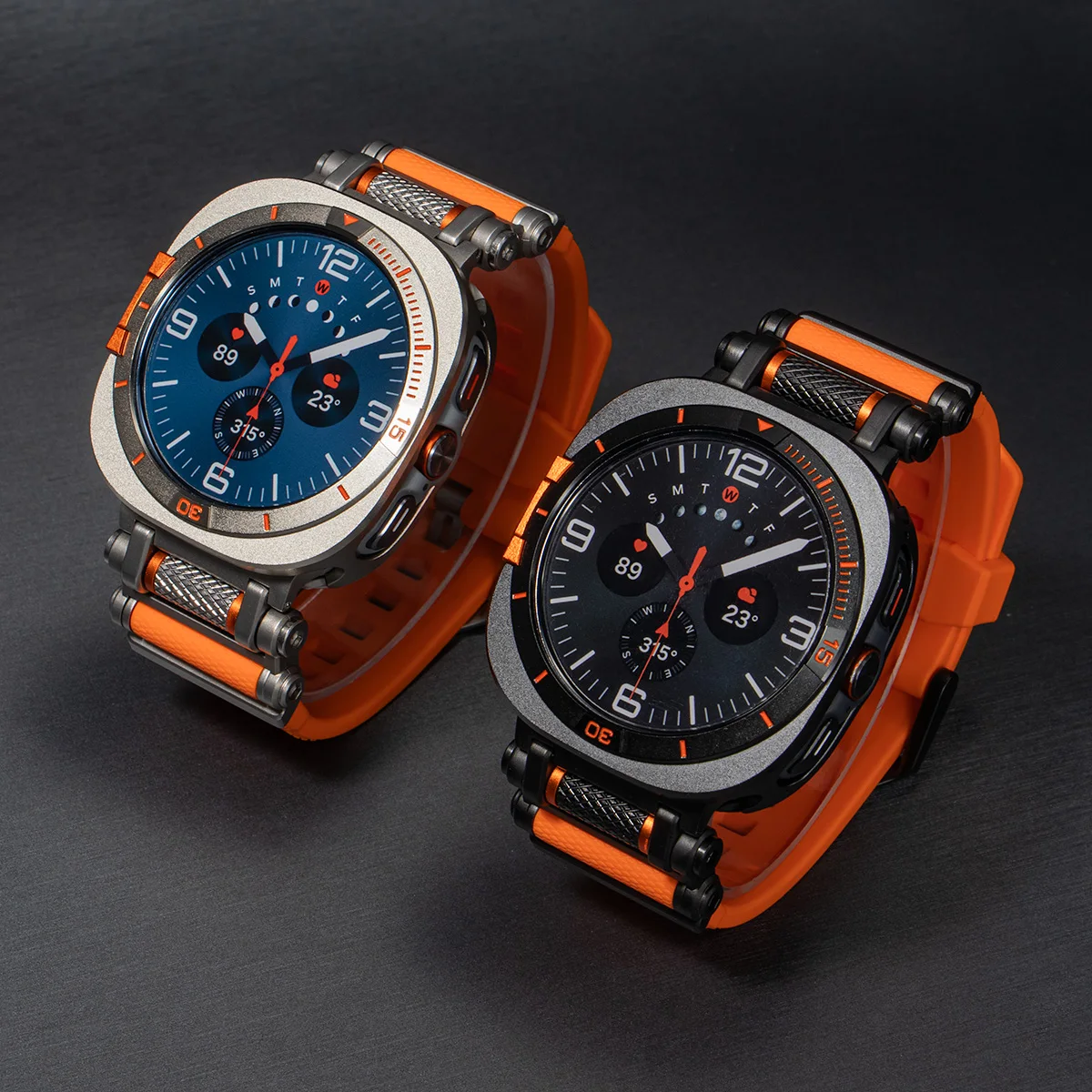 for Samsung Galaxy Watch Ultra 47mm Luxury Metal Case+Silicone Strap Rugged Protector Bumper for Galaxy Watch 7 Ultra Wristband