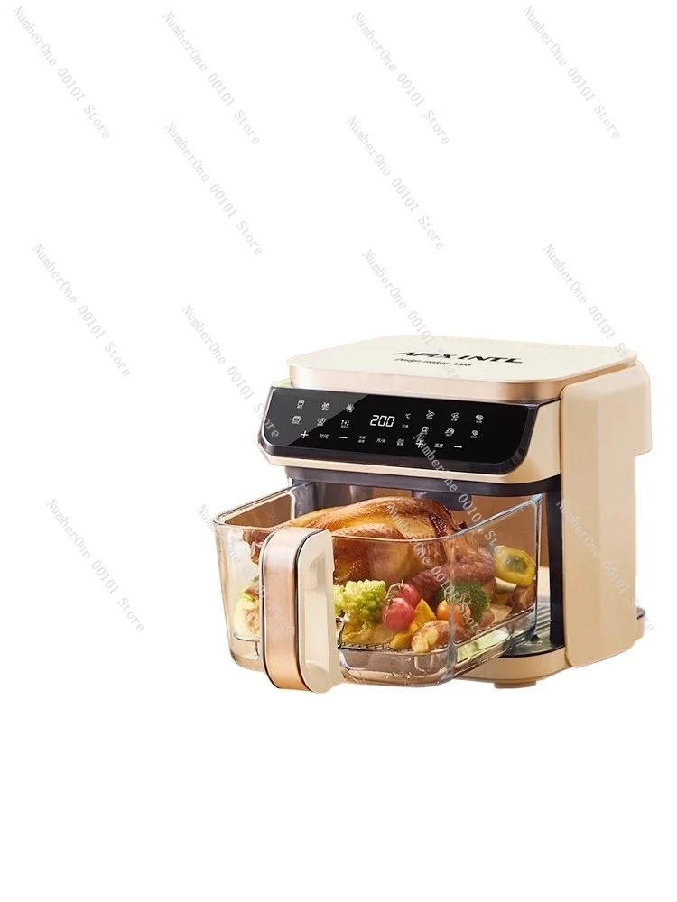 Прозрачная фритюрница со стеклянной корзиной — неоткидывающаяся смотровая кулинария, легко очищаемая домашняя духовка для здоровой обжарки