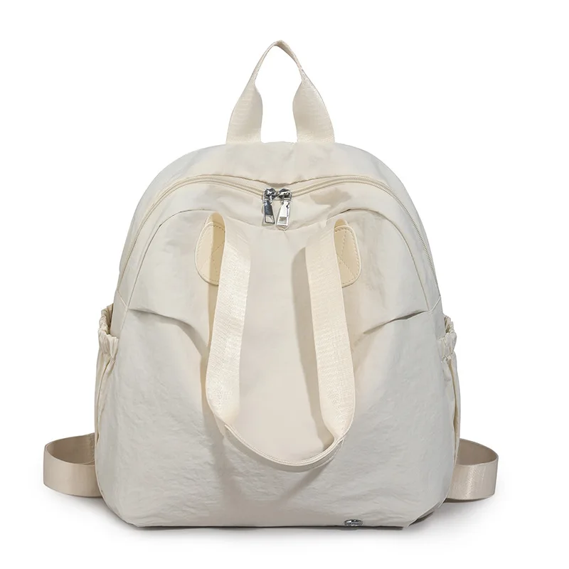 Multifunctional Casual Backpack Female Student Girl Riding Sports Backpack Nylon Simple Commuter Handbag Travel Shoulder Bag