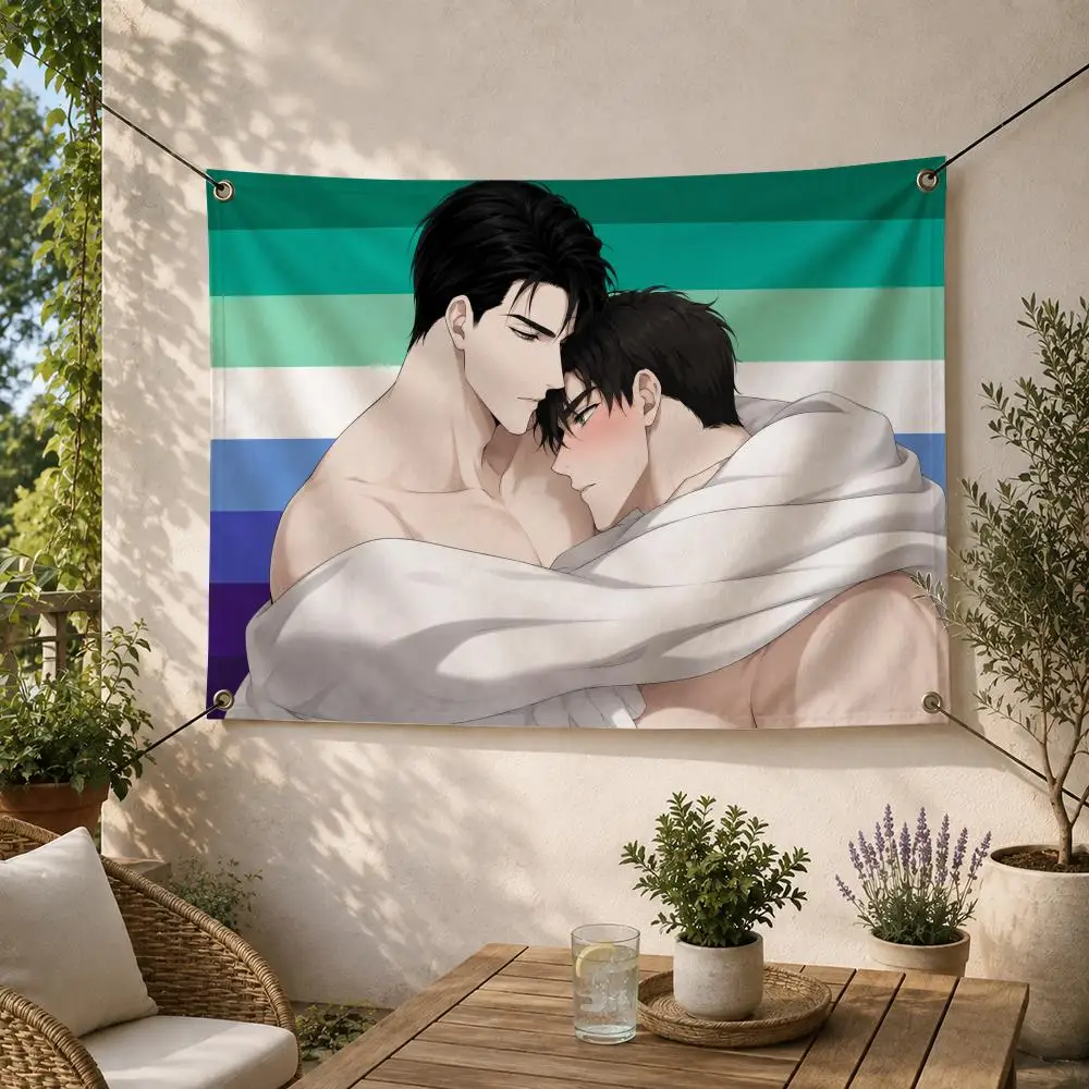 Romance Jin Chung-woo Matthew Rayner Flags Decorative Flag Banner for Outdoor Garden Yard Camping Party Home Wall Hanging Decor