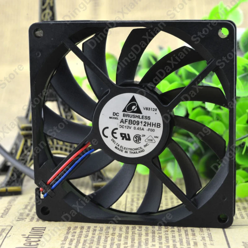 

X 1PCS For DELTA AFB0912HHB | DC12V 0.45A | 9CM | Inverter Chassis Cooling Fan