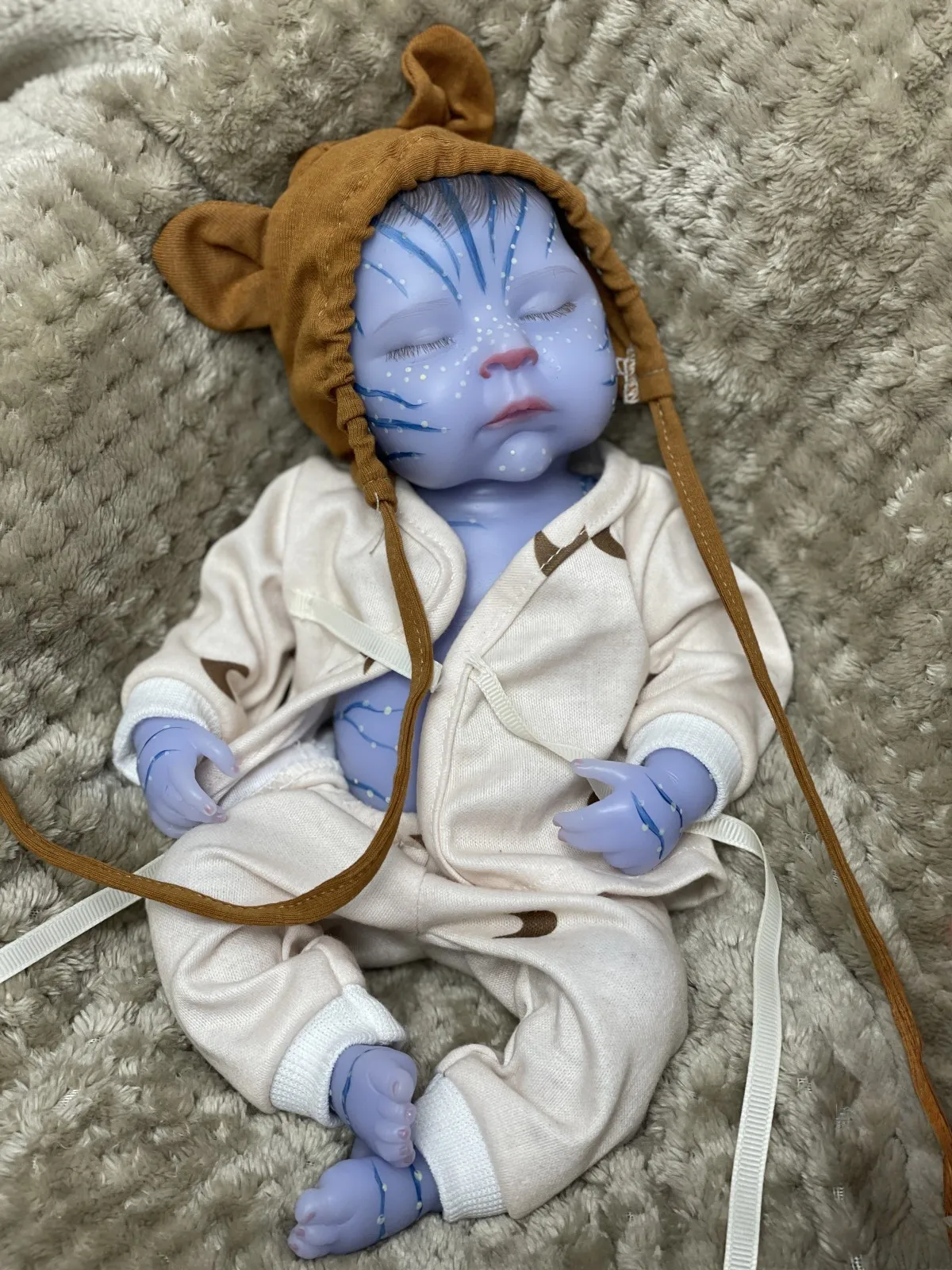 13 Zoll solide Silikon Reborn Puppe Avatar geformt mit leuchtender Haut voller Silikon Reborn Baby Mädchen Sammlerstück Spielzeug für Kinder