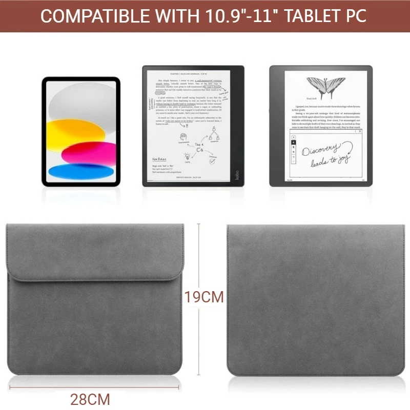 

For Samsung Tab S11 S10 Lite S9 FE / Lenovo Idea Tab 11 M11 / Honor Pad X8a / Redmi Pad 2 10.9 11 inch Magnetic Sleeve Pouch Bag