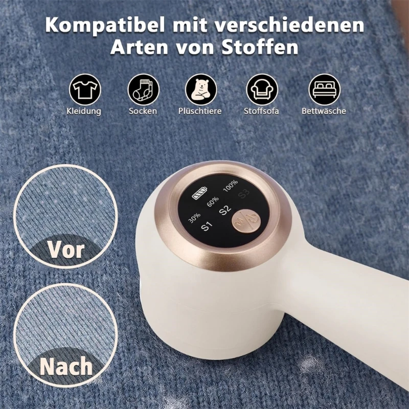 Afeitadora de tela portátil, 3 modos, recargable, para ropa, suéter eléctrico