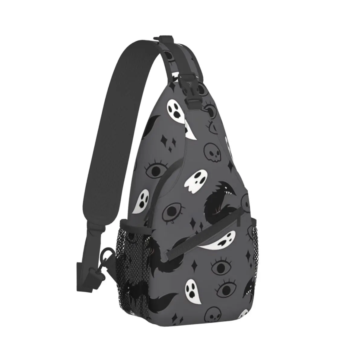 Crossbody Bag Sports Wolf And Ghost Pattern Chest Bag Unisex Women Man Fashion Shoulder Backpacks Travel