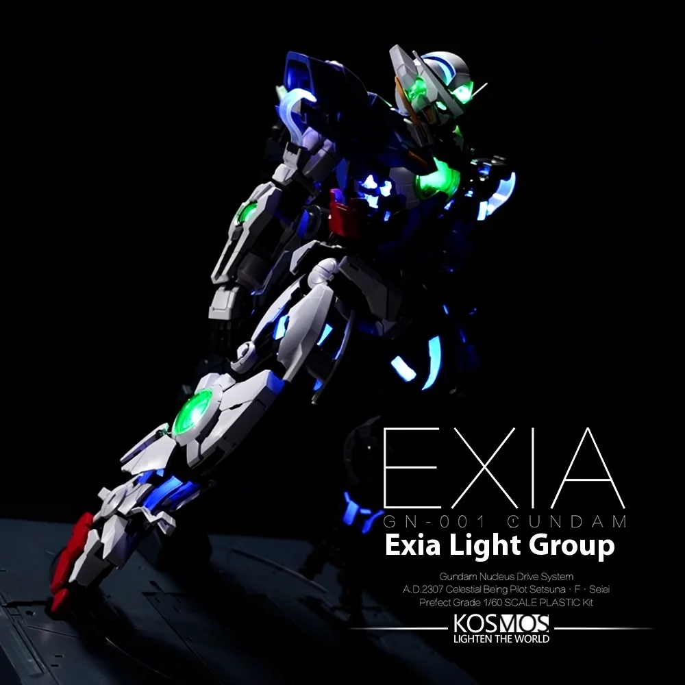 

Комплект освещения KOSMOS для PG Exia, комплект светодиодных светильников RGB с эксклюзивной металлической пластиной, детали для обновления модели премиум-класса