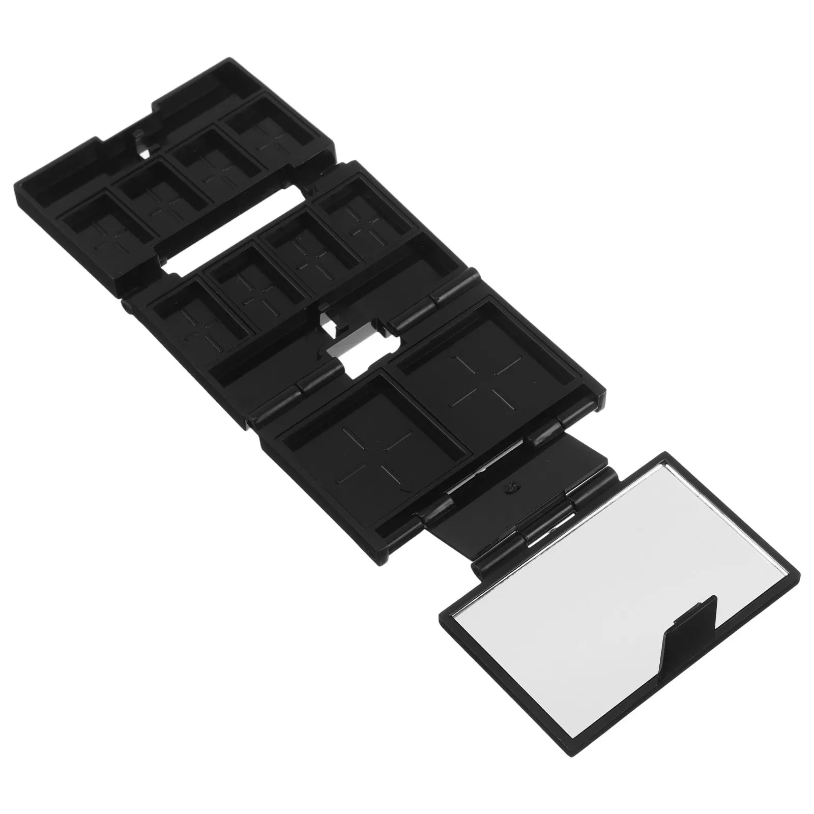 Mini Folding Makeup Palette Empty with Mirror Portable Compact Eyeshadow Blush Highlighter Tray for Travel Daily Makeup