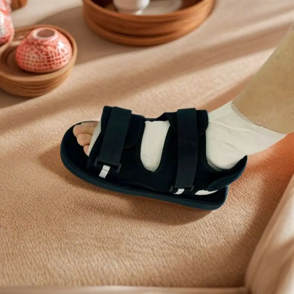 حذاء جص متعدد الاستخدامات قابل للتعديل وجيد التهوية ومضاد للانزلاق وكسر ثابت، حذاء مريح ومريح بعد التمهيد المكسور للقدم