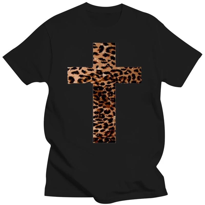 Leopard Cross Religion Cool Hipster T Shirt Men Women Unisex Top  No Pain No Gain 462