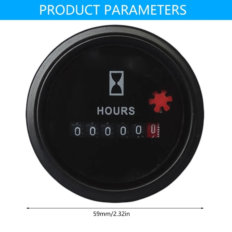 Digital Hour Meter DC 12/24/36V Engine Hour Meter 2