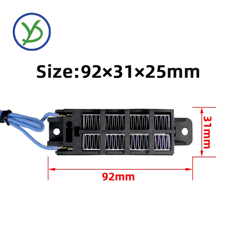 2 szt. 220V 100W grzejnik inkubatora PTC grzejnik elektryczny ceramiczny podgrzewacz powietrza element grzejny 54B2 95*31mm