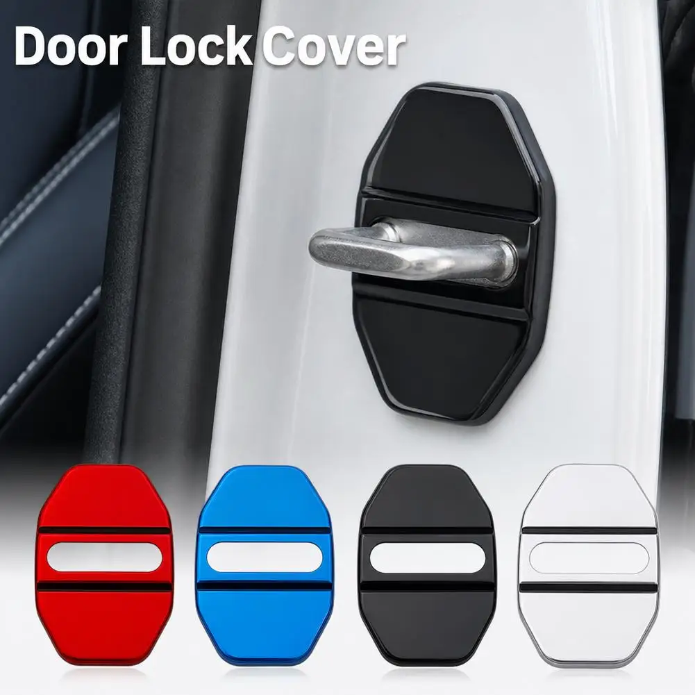 Stainless Steel Door Lock Cover Rust-Proof Latch Protector 30-Second Tape Installation