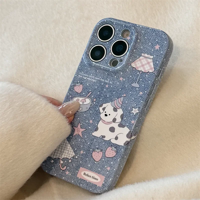 パーソナライズされたカウボーイスターアンブレラパピーフォンケース iPhone 17 16 15 14 13 12 11 Pro Max Y2Kカバー 落下防止 インスヒーリング