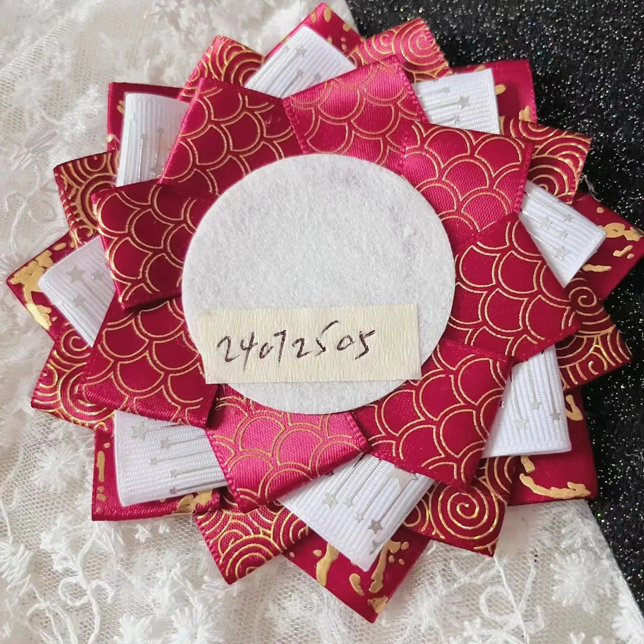 Ita bag Badge Rosette,Ribbon badge holder,Ita bag Accessories,fill Lolita ribbon backpack,Anime cosplay crafts