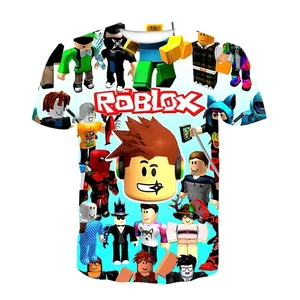 Camiseta esportiva infantil Roblox impressão 3D, blusa de manga curta, roupas casuais de rua Harajuku, jogo infantil, 2023 10 principais vendas acessorio roblox - №2
