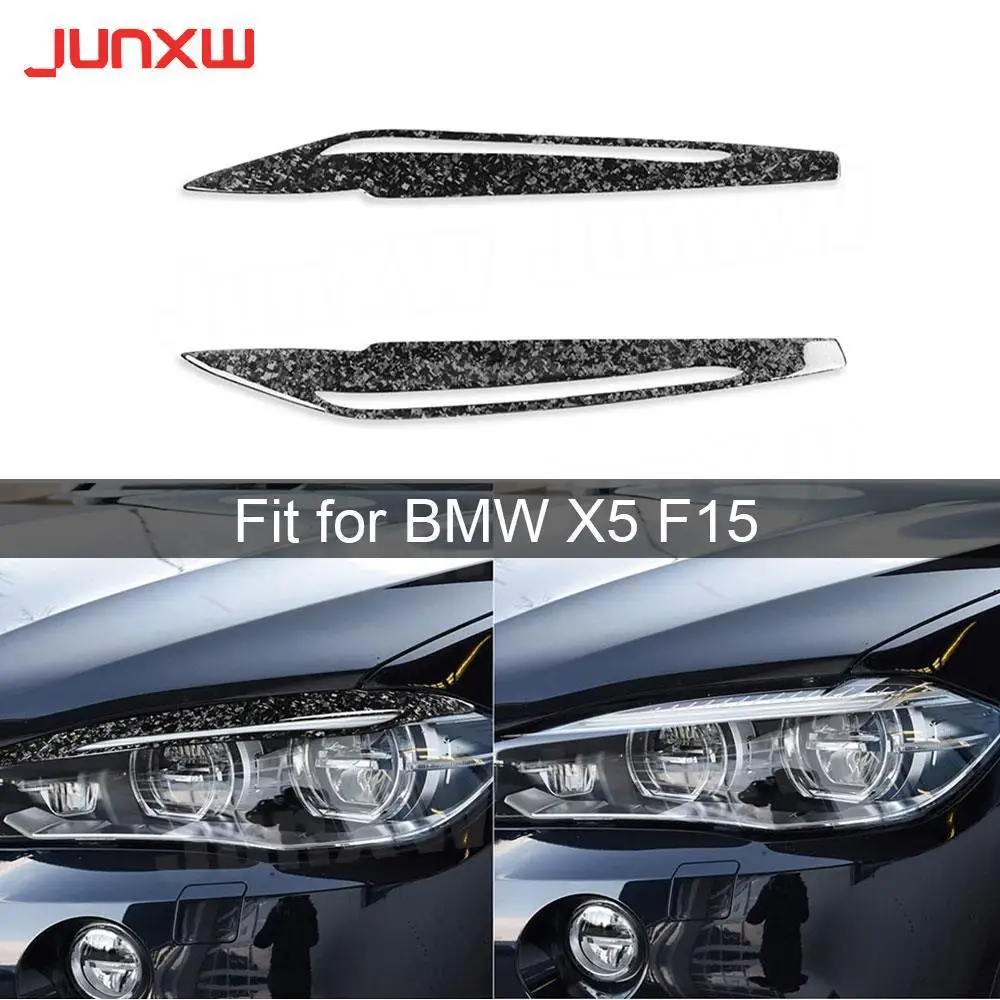 

Carbon Fiber Fiber Front Lamp Eyebrow Headlight Covers for BMW X5 F15 2014-2018 Car Interior Decoration