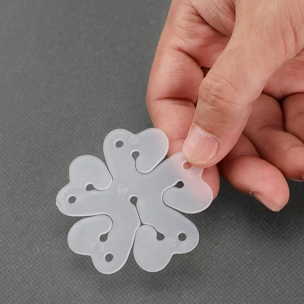 Afbeelding 7: 50-delige bloemvormige balloncliphouder, pruimvormige ballonclipkit, gebogen ballonconnector clip ringgesp