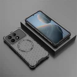 Magnetic Ring Transparent Phone Case For Xiaomi Poco F5 F6 X6 Pro X6Pro Shockproof Clear Full Coverage Cases Cover