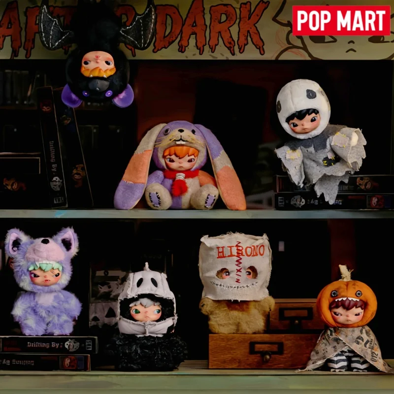 Original POP MART Hirono After Dark Series Blind Box Cute Dolls Pendant Mystery Collectible Surprise Desktop Toys Birthday Gift