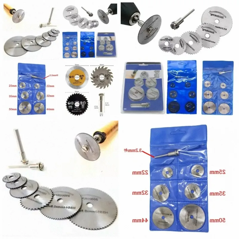 HSS Mini Circular Saw Blade Set for Electric Grinder Drill Woodworking Cutting Accessories Plastic Micro Saw Blade