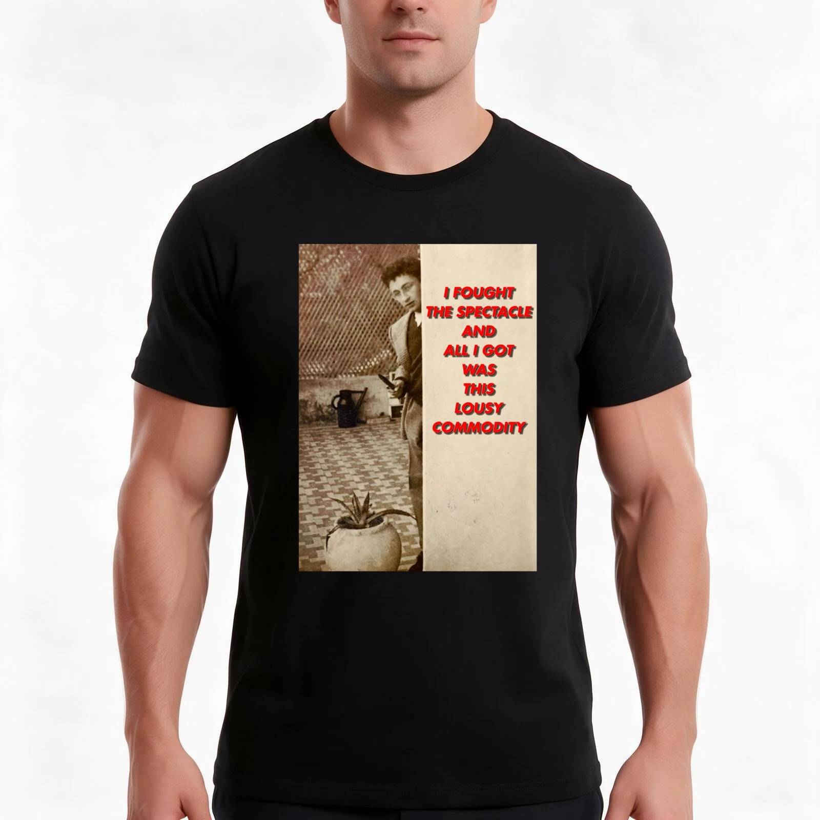 I fought the spectacle and all i got was this lousy commodity T-Shirt Summer Casual Cotton Tee Oversized Streetwear Tops