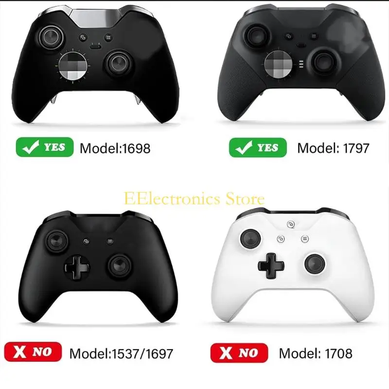 B03C Customizable Upgrade Parts For Selected Controller With Antislip Thumb Grips Metal Thumbsticks Paddles Joysticks