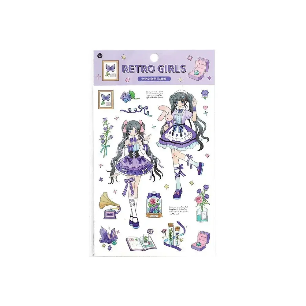 Girl Character Sticker Series Self-adhesive Stickers Cute Cartoon Characters Diy Material Stickers