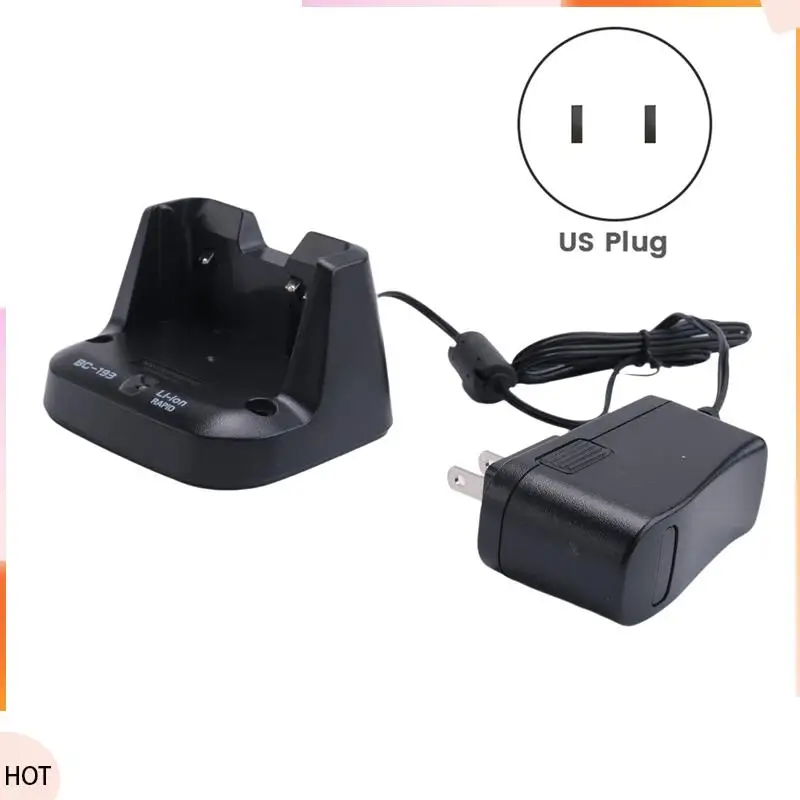

News 2X BC-193 Liion Battery Fast Dock Charger For ICOM BP-265 BP263 Radio IC-V80 V80E T70A T70E US Plug