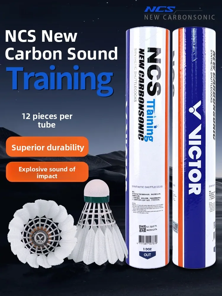 victor-new-carbon-sound-training-badminton-shuttlecock-durable-composite-cork-head-mid-high-end-suitable-for-training