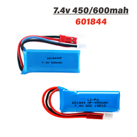 600/450mAh Lipo Battery for WLtoys K969 K979 K989 RC Car for XK A280 A160 A300 RC Aircraft Spare Parts 2s 7.4v Battery